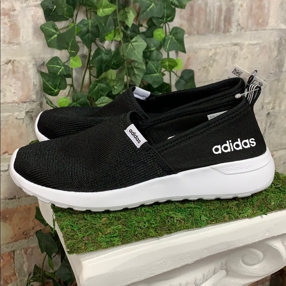 adidas lite racer slip on black